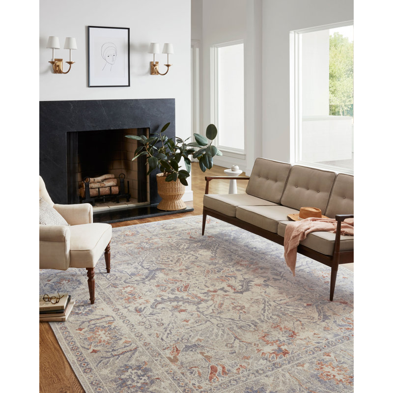 Rosemarie Oriental Oatmeal/Lavender Area Rug & Reviews Joss & Main